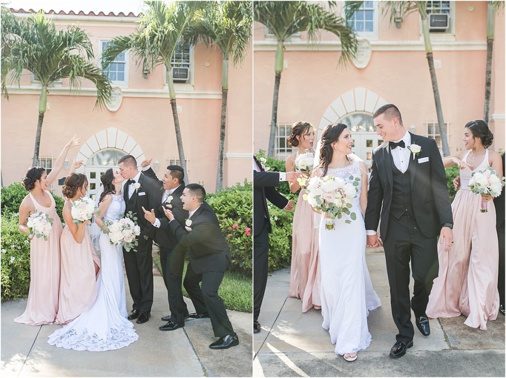 A blush Wedding at St Petersburg Womans Club in St Petersburg, FL by Katie Hauburger Photography, Tampa Wedding Photographer