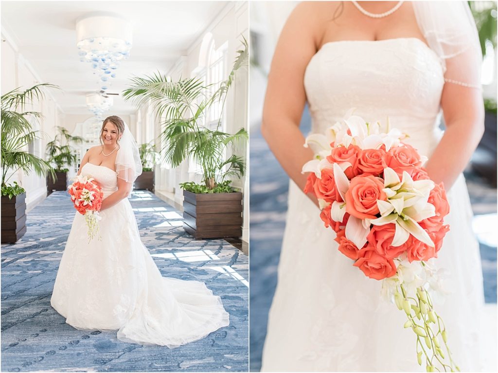 Elegant Coral Wedding at The Don Cesar in St Petersburg, FL by Katie Hauburger Photography, Tampa Wedding Photographer