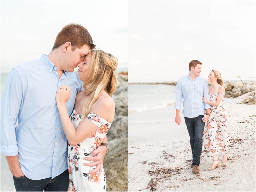 A Summer Engagement Session at Sand Key Park in Clearwater, FL by Katie Hauburger, Tampa Wedding Photographer, Florida Wedding Photographer