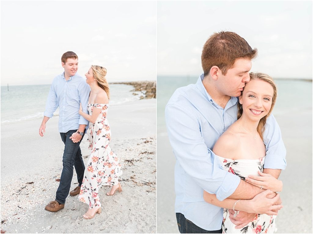 A Summer Engagement Session at Sand Key Park in Clearwater, FL by Katie Hauburger, Tampa Wedding Photographer, Florida Wedding Photographer