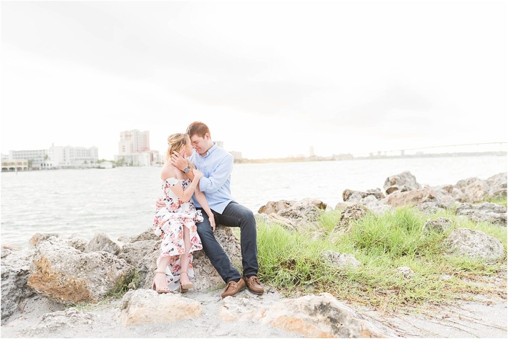 A Summer Engagement Session at Sand Key Park in Clearwater, FL by Katie Hauburger, Tampa Wedding Photographer, Florida Wedding Photographer