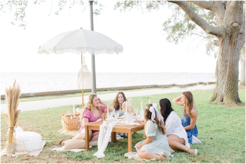 2023 senior vip team with Katie Hauburger Photography. Spring luxury picnic styled shoot with The Picnic Social. 