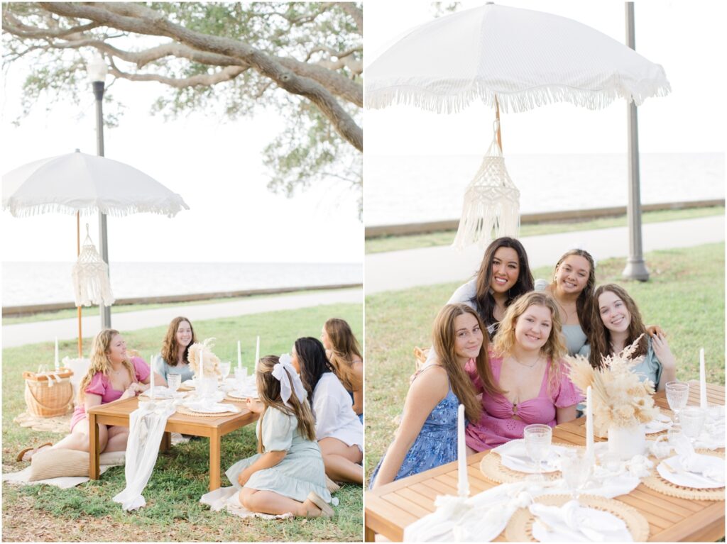 2023 senior vip team with Katie Hauburger Photography. Spring luxury picnic styled shoot with The Picnic Social. 