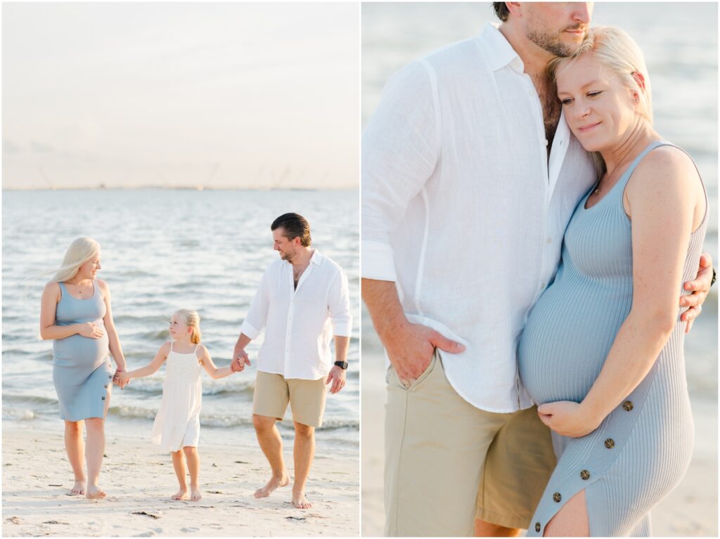 Cypress Point Park Family Photos. Cypress Point Park Maternity Photos. Tampa Beach Family Photos. Tampa Tall Grass Field.