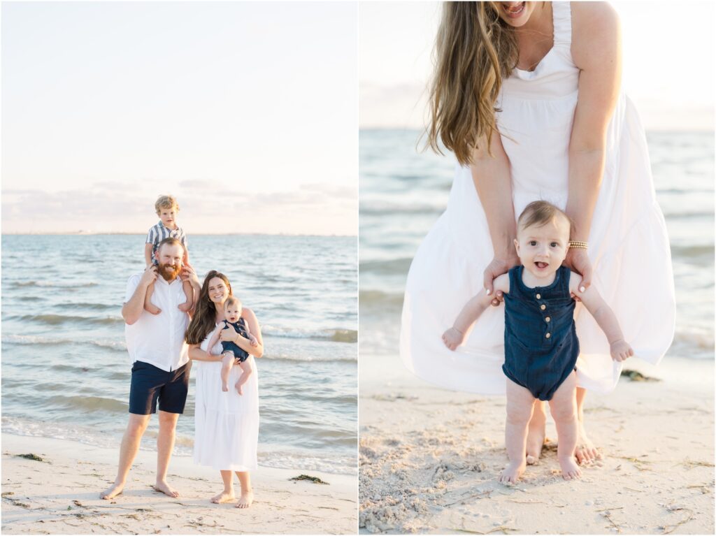 Cypress Point Park Family Photography. Tampa Family Photography. Sunset on the beach photos. Katie Hauburger Photography.