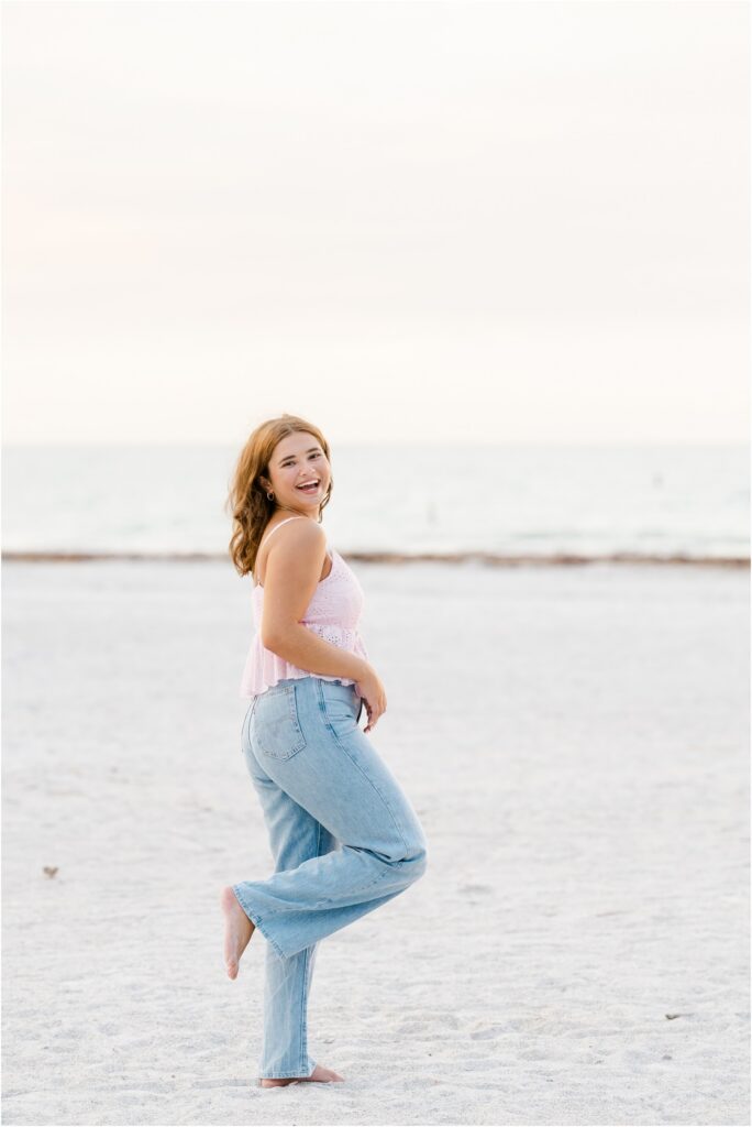 Clearwater Beach Senior Photos. Senior Photos on the beach. Tampa Senior Photographer.