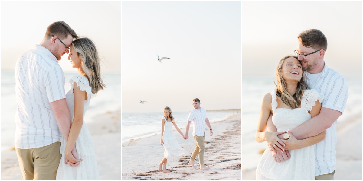Fort Desoto Park Engagement Photos. Tampa Wedding Photographer. Beach Engagement Photos. Light and Airy Florida Photographer.