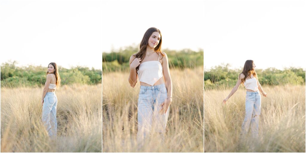 Hyde Park Senior Photos. Tampa Senior Photos. Tampa Senior Photographer. Senior Photos in Field in Tampa. Katie Hauburger Photography.